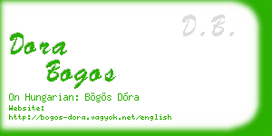 dora bogos business card