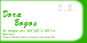 dora bogos business card